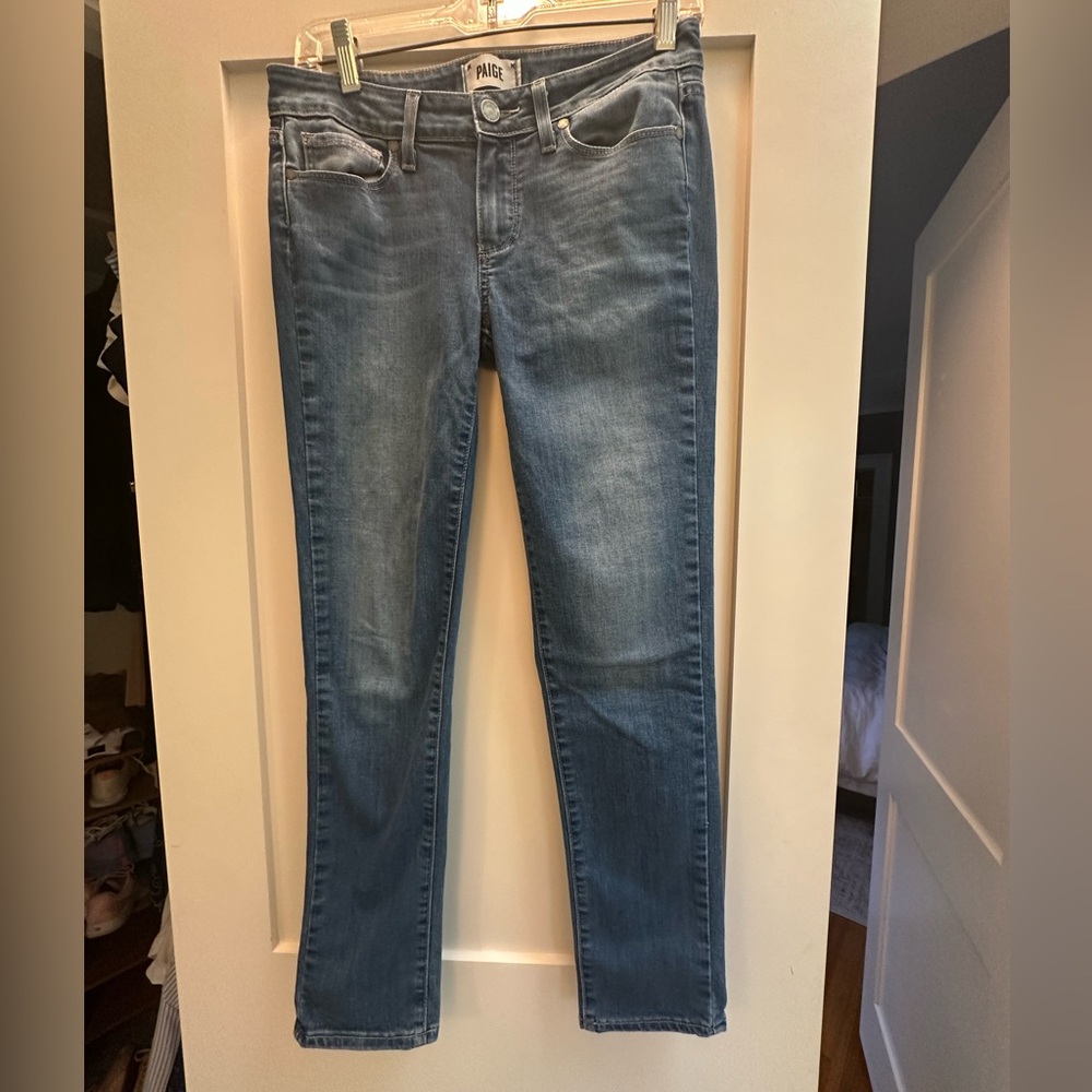 PAIGE Blue Straight Leg Jeans